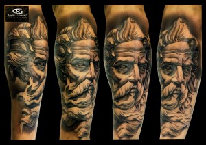 NEPTUNO#TATTOO#TATUJE#ESCULTURAS#BLANCO Y NEGRO#REALISMO#REALISTA#TATUADOR#VALENCIA#RAFA#GRANELL#RGTATTOO#TATUADORES#VALENCIANO#