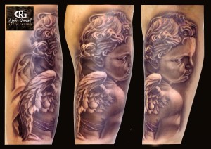 angel#querubin#angeles#esculturas#escultura#vaticano#roma#tatuajes#tattoo#realismo#realista#tatuador#valenciano#valencia#rgtattoo#rafa#granell#blanco y negro
